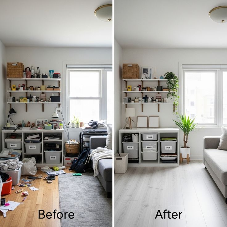 Living room after cleaning